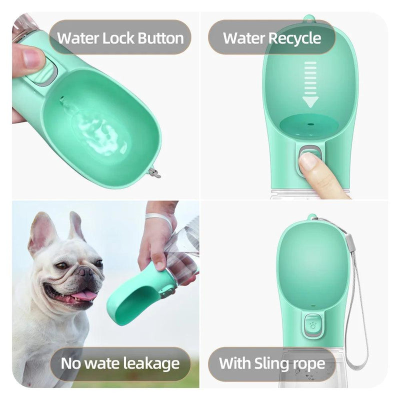 AquaPaws - Garrafa de Água Portátil para Cães e Gatos